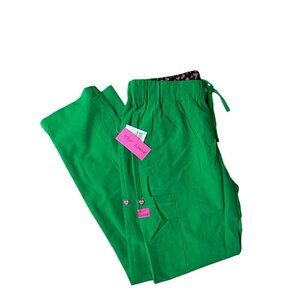 Betsey Johnson Women's B700 Buttercup Scrub Pant Lucky Green NEW S
